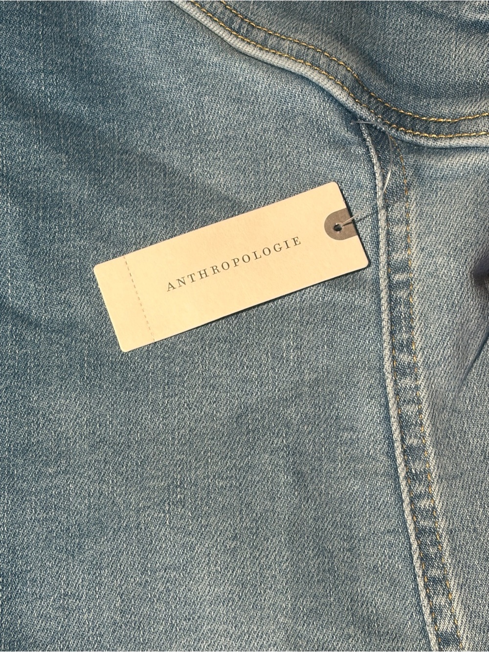 Pilcro Anthropologie Denim Pinafore Shift Dress Blue NWT XS - Picture 5 of 5